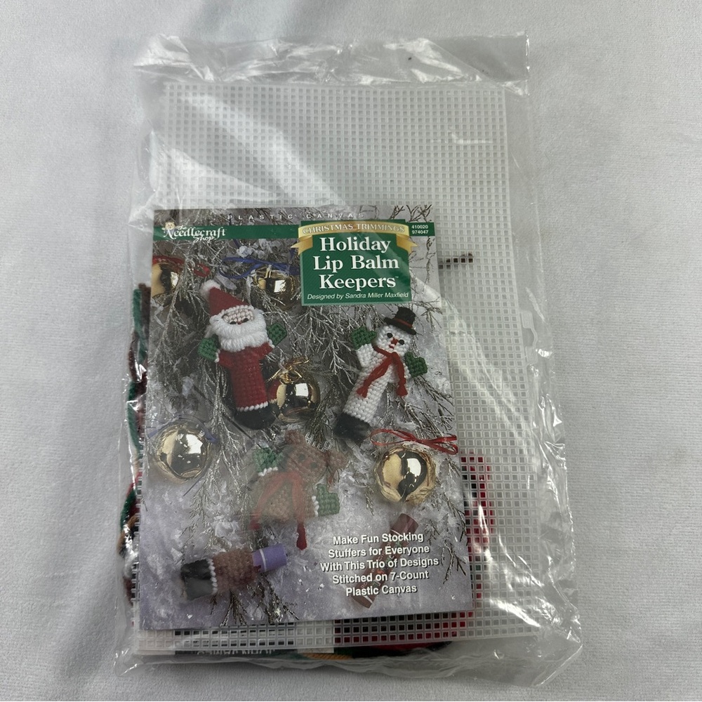 The Needlecraft Shop Holiday Lip Balm Keepers Stitch Christmas Trimmings Gift